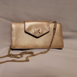 Micheal Kors beige pleather wallet purse